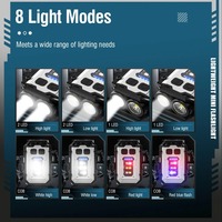 LLavero LED portátil EDC linterna luz de trabajo tipo C Mini antorcha recargable con imán PenClip Camping linterna de bolsillo