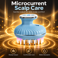 Masseur de tête portable et étanche, applicateur manuel pour le cuir chevelu, appareil de massage par vibration pour les soins capillaires à domicile
