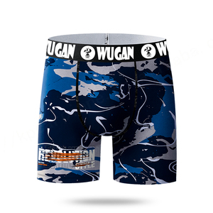 กางเกงขาสั้นบ็อกเซอร์สำหรับผู้ชายกางเกงบ็อกเซอร์แบบลำลองสำหรับใส่เล่นกีฬาพิมพ์โลโก้ได้ตามต้องการ - Product Image 4