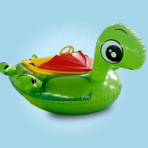 Bateau à moteur électrique gonflable pour enfants avec pare-chocs et lumière LED pour piscine, bateau à rames manuel gonflable pour piscine - Product Image 6