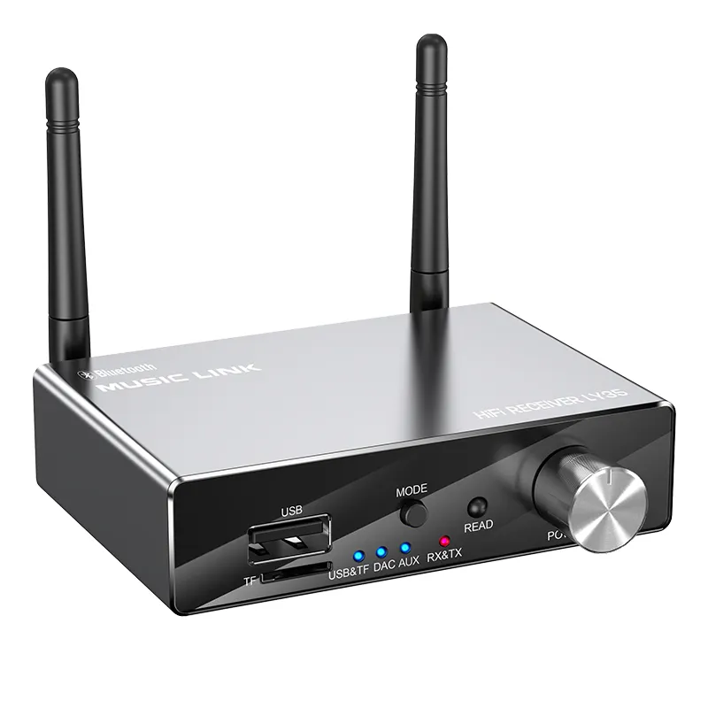 Ricevitore trasmettitore Audio Bluetooth LY35, convertitore Audio da digitale ad analogico coassiale in fibra ottica, lettore Mp3 con scheda TF USB