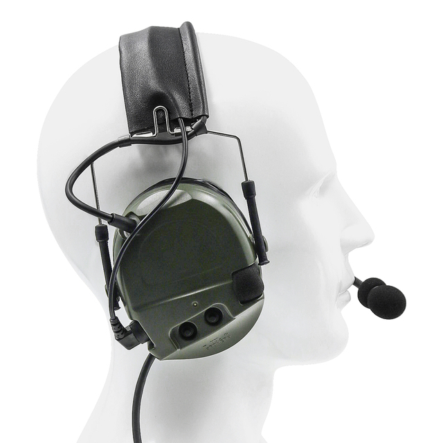 TAC-SKY WYS0043 Outdoor Sports Headphones Comfortable Tactical Silicone Earmuffs Active Noise Cancellation IPX5 Waterproof LED