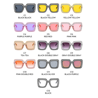 Lunettes de soleil pour enfants avec logo personnalisé, monture carrée bleue et grise en PC, lunettes de soleil tendance pour bébés et filles, lunettes brillantes