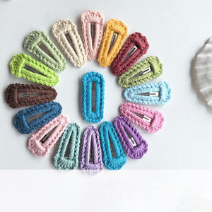 Grosir wanita anak-anak jepit rambut jepret buatan tangan dikepang BB jepit rambut anak-anak jepit rambut bayi aksesoris Crochet klip rambut untuk anak perempuan - Product Image 5