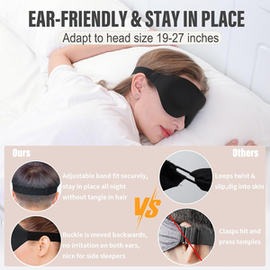 Full Shading Sleep <b>Eye</b> <b>Mask</b> for Material Memory Foam Adjustable Textured Hollow Zero Pressure <b>Eyes</b> Long Eyelashes Friendly - Product Image 4