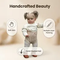 Poupée Reborn de 26 pouces, version fille, taille 6 mois, avec peau 3D, pour enfants