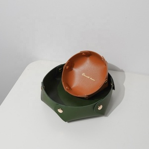 Detachable PU Leather <b>Storage</b> Tray Foldable Coin Candy Organizer for Home Hotel or Travel Key Coin Jewelry <b>Storage</b> Tray - Product Image 3