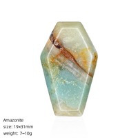 Coffret de 30mm de cristaux sculptés en forme de cercueil, cristaux mystérieux, cabochons de pierres précieuses assorties, cadeau en cristal, décoration d'Halloween