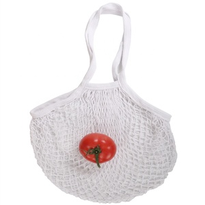 Hot Sale Organic Sustainable Reusable Shopping Long Handle 100% Cotton Mesh <strong>Bag</strong> - Product Image 3