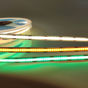 Tira de <span class=keywords><strong>LED</strong></span> COB de 320 LEDs/M, 12V, 24V, 3000K, <span class=keywords><strong>blanco</strong></span>, azul, rojo, verde, CRI90 + <span class=keywords><strong>cinta</strong></span> Flexible regulable para iluminación comercial de armario doméstico - Product Image 5