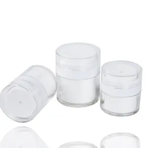 Pots à pompe en acrylique pour produits cosmétiques, soins de la peau, pressoir, sans air, luxe, 15g 30g 50g