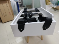 Plateau de service en bois avec sangle, porte-popcorn et snacks, plateau de style Usherette pour soirées cinéma, plateau de service rustique pour fêtes