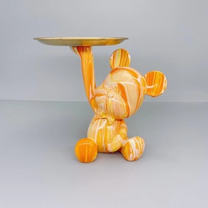 Peinture sur support fluide vierge <span class=keywords><strong>Violent</strong></span> Bear With Tray, ours en résine pour ornements décoratifs - Product Image 5