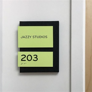 Wholesale Apartment <b>Door</b> Number <b>Plate</b> Home Address Plaques Hotel Number <b>Plates</b> Modern Acrylic Braille House Number Sign - Product Image 4