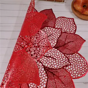 Tabletex PVC Esstisch matte hohl geschnitzte Design Blume Tischset wasserdichte Küche Tischs ets Weihnachts serie