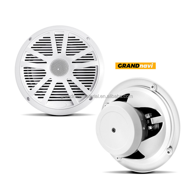 GRANDnavi 6.5 Inch White Marine Boat Stereo Speakers White 60W Boat Speaker for Boats ATV UTV