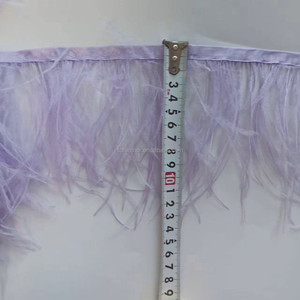 Frange en plumes <span class=keywords><strong>de</strong></span> couture en gros, frange en plumes d'autruche, dentelle en plumes, garniture pour robe et jupe pour femmes - Product Image 2