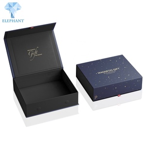 Custom Luxury Hot Stamping Logo Magnetic Close <b>Black</b> <b>Gift</b> Packaging <b>Box</b> - Product Image 2