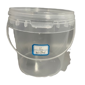 Tùy chỉnh giá rẻ nhỏ lớn 300ml 500ml 1L 2L 3L 4L 5L cấp thực phẩm an toàn sơn bỏng ngô trắng nhựa Xô có nắp đậy xử lý giá - Product Image 2