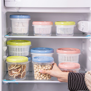 Contenedor de Almacenamiento de Alimentos FreshKeeper, Cilíndrico, con Tapa de Clip, 0.3 kg, Color Sólido, Drenable, Caja para Conservación de Vegetales de Cocina - Product Image 3