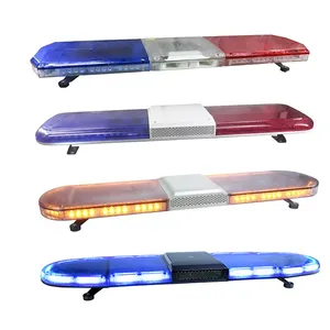 Barra de luz de advertência LED piscante de emergência para veículos e caminhões de alta potência âmbar vermelho azul