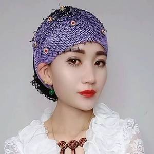 New arrival beanie scarf, Muslim chiffon headscarf, <b>hat</b>, women's ethnic wholesale scarf - Product Image 3