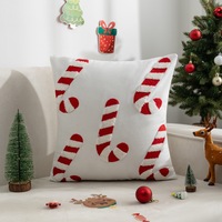 Nouvelle Housse de Coussin Carrée 18x18 Pouces Brodé Style Vintage Moderne pour Décoration de Fête, Maison et Hôtel, Noël 2026
