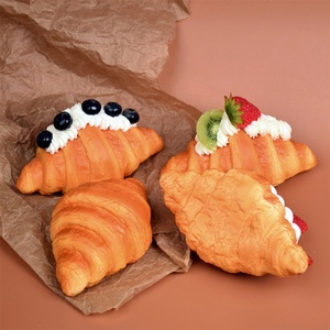 1pc, PU ,6.57inch High Simulation Croissant Bread, Fake European Soda Bread, Food <b>Toys</b> ,Model Window Display Decor - Product Image 5