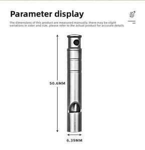 Sifflet de survie extérieur en alliage de titane argenté, léger, durable, étanche, pour entraînements, compétitions et équipement de camping - Product Image 6