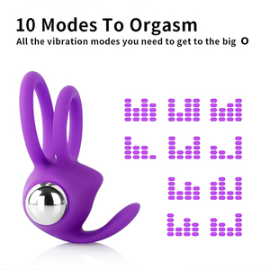 Heetverkopende siliconen oplaadbare 10-vibratie vibrerende cockring voor mannen, seksspeeltje, penisring - Product Image 3