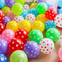Vente en gros de ballons gonflables en latex à pois de 12 pouces Globos pour enfants décorations de remise de diplômes et d'anniversaire de mariage