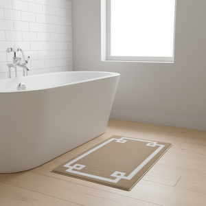 DB Cotton Tufted Bath Rug 24x40 Rectangle Striped <b>Memory</b> <b>Foam</b> Backing Bathroom Mat - Product Image 2