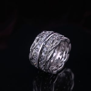 Anello Vintage con Larga Fascia in Pizzo per Donne, Gioielli di Moda Scintillanti all'Ingrosso - Product Image 2