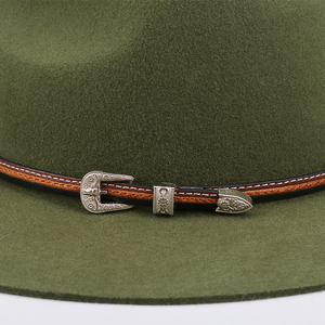 Bandas de sombrero de vaquero de diseño personalizado Cinturones de sombrero occidental étnico Bandas de sombrero turquesa de vaquera rural - Product Image 2