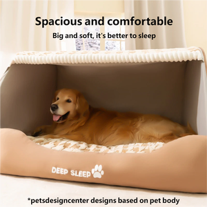 Grensoverschrijdende Herfst Winter Grote Hond Solide Milieuvriendelijke Kennel Diepe Slaap Huisdier Huis Knoopsluiting Voor Woonkamer Grote Rassen - Product Image 3