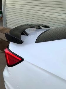 ABS M Style Polished Rear Bumper Tail <strong>Spoiler</strong> Double Deck Wing Bodykit Car Accessories - Product Image 2