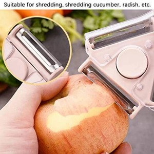 3 in 1 Kitchen Rotating Fruit and <b>Vegetable</b> Paring Knife <b>Vegetable</b> <b>Cutter</b> Peeler Grater Peeling Knife - Product Image 5