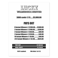 Gain instantané Pull Tabs Billets de jeu Peel Off Billets 5 Fenêtre Savage Tribe Style Règles gagnantes personnalisées