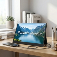 Monitor Portátil Ultrafino para Juegos de 14, 15.6 y 16 Pulgadas, Pantalla Táctil IPS LCD FHD, Retroiluminación LED, USB-C