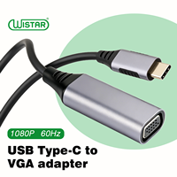 Câble adaptateur convertisseur vidéo WISTAR Factory 1080P Type C mâle vers VGA femelle pour moniteur et ordinateur portable