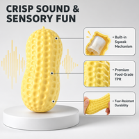 Jouet Squishy Cacahuète Ultra Doux à Rebond Lent en Caoutchouc, Anti-Stress Sonore ASMR pour Bureau