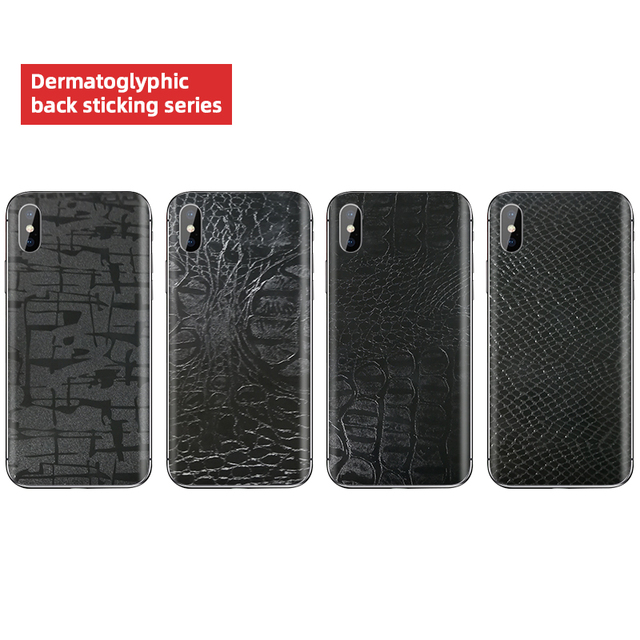 Wholesale Mobile Back Skin Leather Sticker Custom Diy Phone Universal Cut Dermatoglyph Back Sticker for Your Own Mobile Film