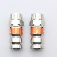 Conector Coaxial RF de latón RG6, Conector de compresión PCT F