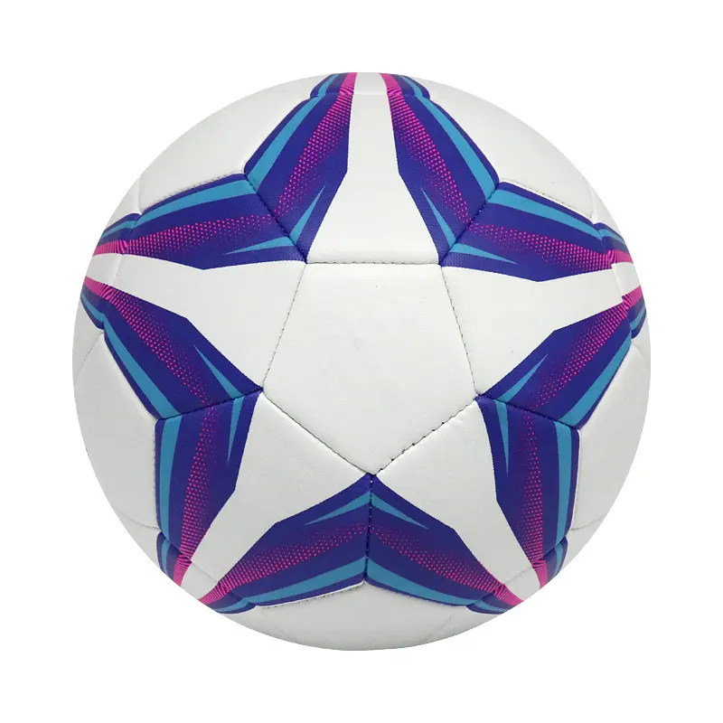 Fabrika yüksek kaliteli makine dikişli pvc pu 32 panel futbol topu futbol topu eğitim boyutu 2 3 4 5