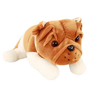 Perro de peluche personalizado para niños, juguete de felpa marrón de 35cm