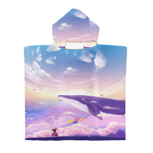 Ponchos de <span class=keywords><strong>Surf</strong></span> Personalizados para <span class=keywords><strong>Mujer</strong></span>, de Microfibra de Poliéster Estampado, con Capucha, de Secado Rápido, Antiarena, para Verano, para Adultos y Niños, Toalla de Playa para Cambiarse - Product Image 6