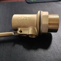 Vanne à boisseau sphérique à flotteur en laiton automatique robuste de 1 à 1/2 "avec vanne anti-débordement à bille en plastique de 8" contrôle du niveau d'eau pour réservoir d'eau