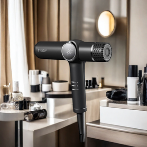 Vente en gros Sèche-cheveux professionnel haute vitesse 110000 tr/min avec diffuseur pour cheveux bouclés Sèche-cheveux ionique à séchage rapide 1200W - Product Image 4