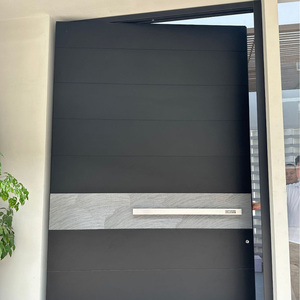 Puertas de Entrada Principales de Diseño Moderno, Originales de Fábrica, Puertas Exteriores de Madera Sólida, Puertas Pivotantes Externas - Product Image 4
