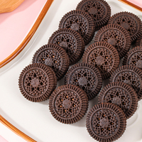 Biscuits sandwich en gros 268g fourrés à la crème et au chocolat, biscuits noirs fourrés aux fruits